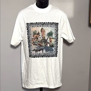 John Denver VINTAGE Large 1990 Earth Songs White T Shirt Tee Jays